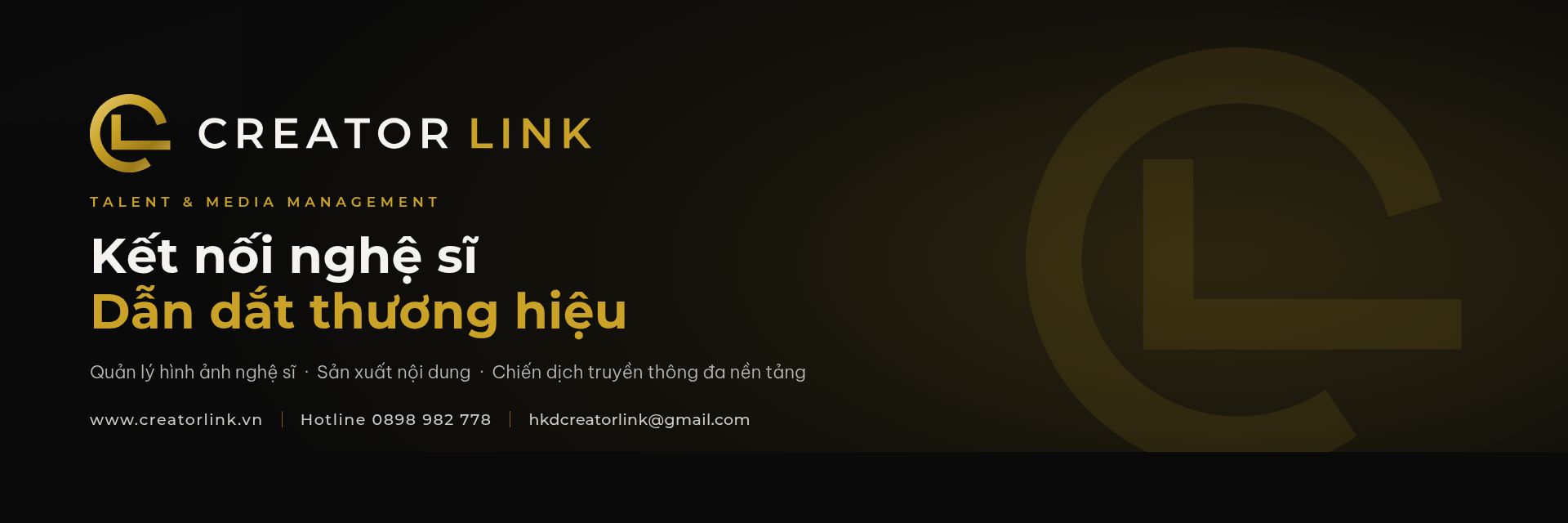 Creator Link — Kết nối nghệ sĩ, Dẫn dắt thương hiệu